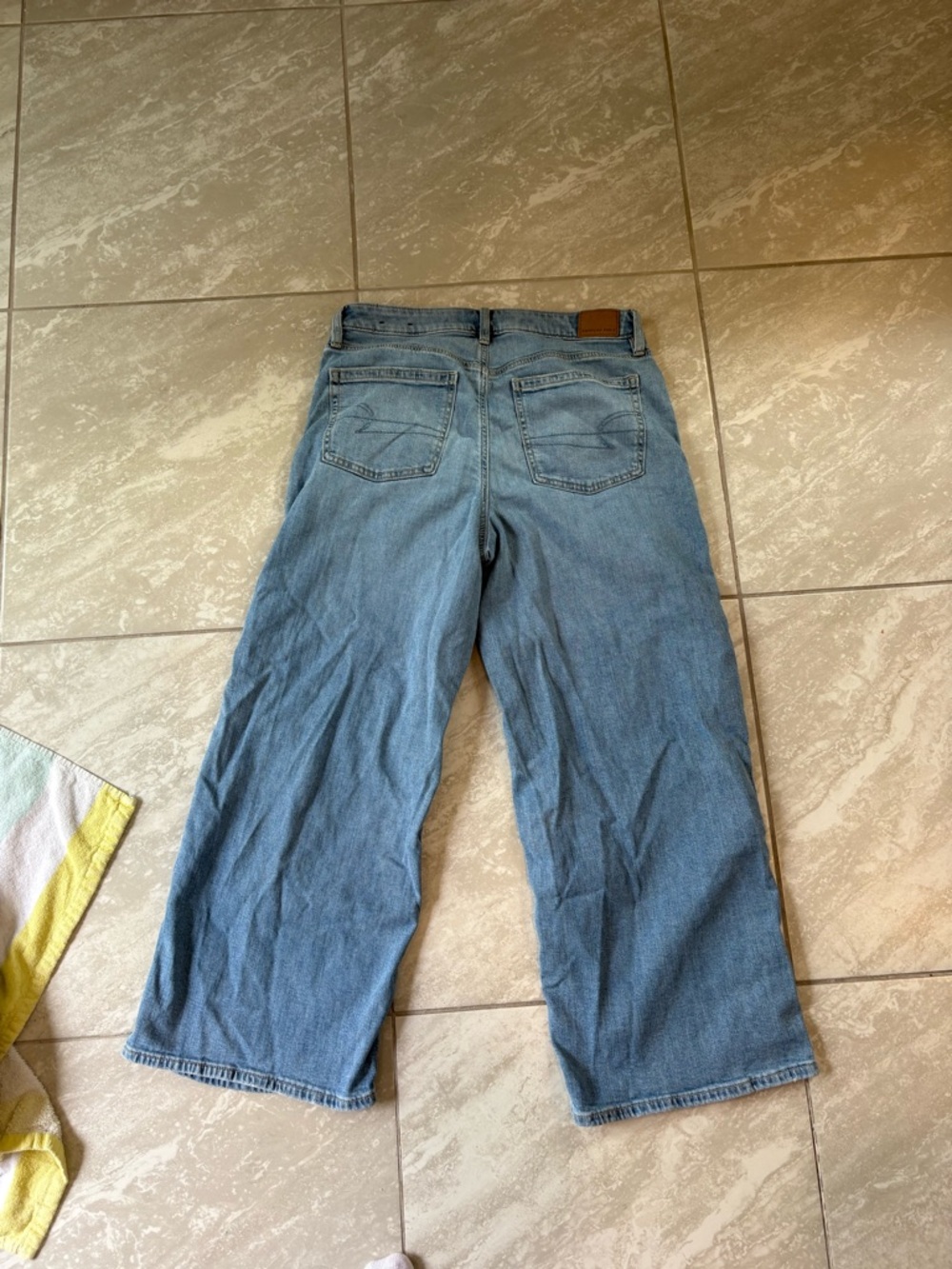 American Eagle low Rise baggy wide leg distressed jeans - Picture 2 of 4